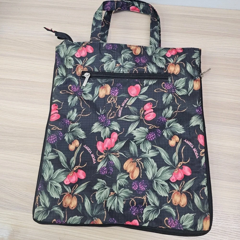 Italian Boho Prep Tote Bag Black‎ Dark Academia Garden School AMICA MODA Flawed
